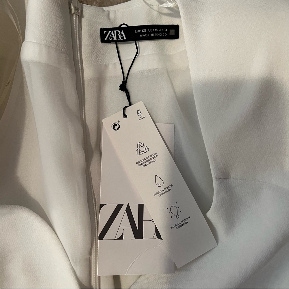 ZARA CONTRAST BOW JUMPSUIT - Picture 14 of 14